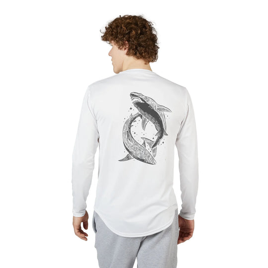 Men's UV Long Sleeve Shirt - Shark Fam